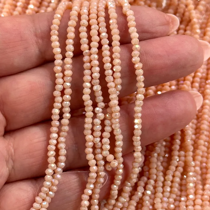 Earrings Peppy Beads 1mm Crystal rondelle beads strand 170 pcs PBC1C39