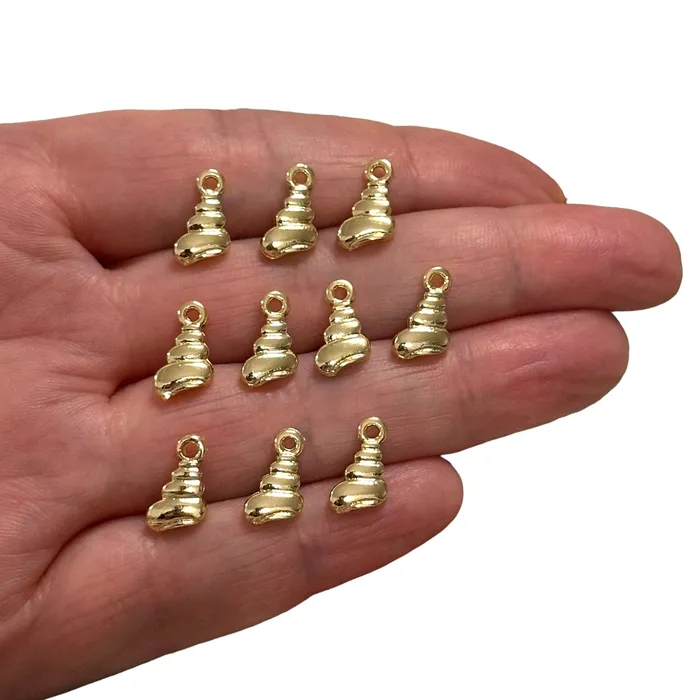 Earrings Peppy Beads 24Kt Gold Plated Shell Charms Gold Under the Sea Charms 10 pcs in a pack Earrings Peppy Beads 24Kt Gold Plated Shell Charms Gold Under the Sea Charms 10 pcs in a pack