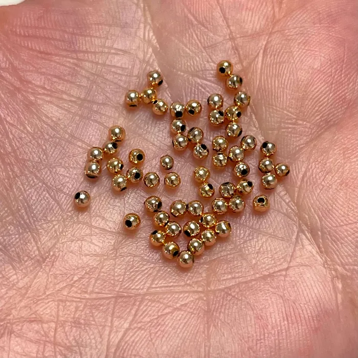 Earrings Peppy Beads 2mm Rose Gold Spacer Balls 2mm Rose Gold Spacer Beads 100 Pieces in a pack Earrings Peppy Beads 2mm Rose Gold Spacer Balls 2mm Rose Gold Spacer Beads 100 Pieces in a pack