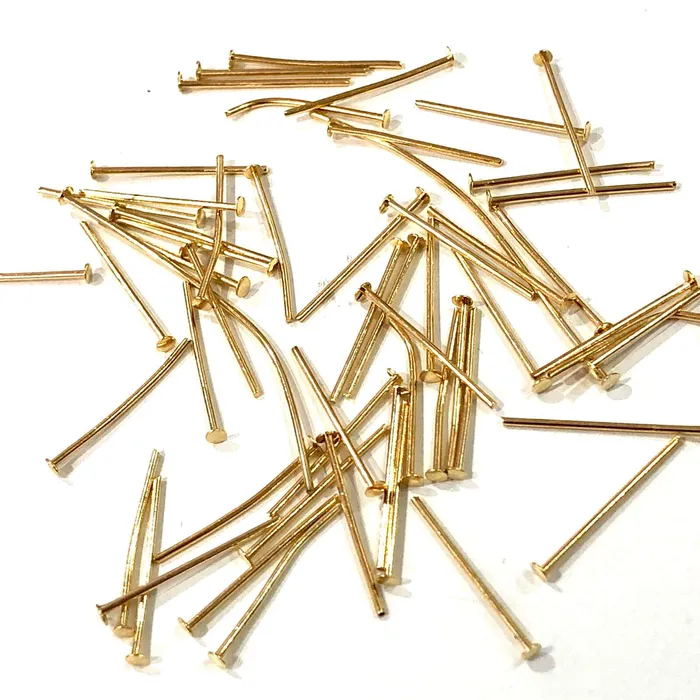 Earrings Peppy Beads 60mm 22Kt Gold Plated Brass Headpins 08mm by 60mm 60mm Brass Head Pins Earrings Peppy Beads 60mm 22Kt Gold Plated Brass Headpins 08mm by 60mm 60mm Brass Head Pins