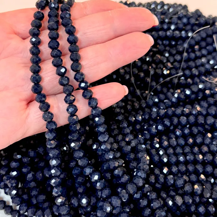 Earrings Peppy Beads 6mm Crystal faceted rondelle beads PBC6C111