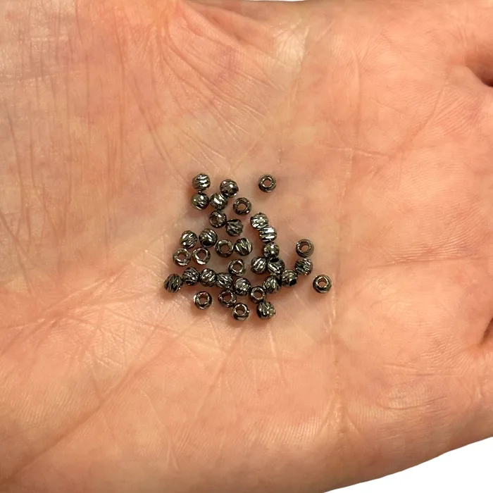 Earrings Peppy Beads Gunmetal Plated Laser Cut 3mm Spacer BeadsGunmetal Plated 3mm Dorica Spacer Beads 100 beads in a pack Earrings Peppy Beads Gunmetal Plated Laser Cut 3mm Spacer BeadsGunmetal Plated 3mm Dorica Spacer Beads 100 beads in a pack