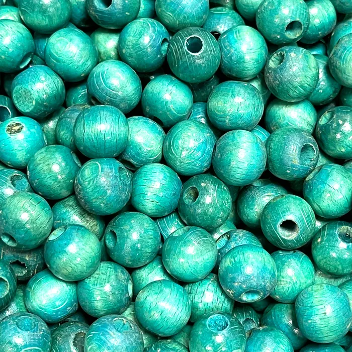 Earrings Peppy Beads Large Hole Round Wooden Beads 15mm 10 Pieces in a pack