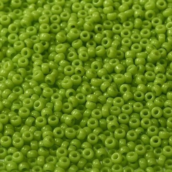 Earrings Peppy Beads Miyuki Seed Beads 110 Opaque Chartreuse 0416