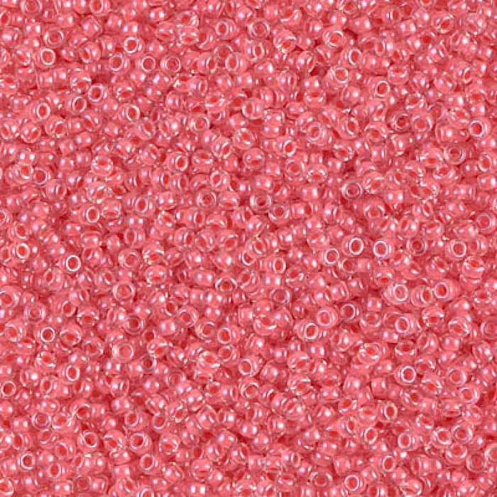 Earrings Peppy Beads Miyuki Seed Beads 150 0204 Coral Lined Crystal 10 Gr