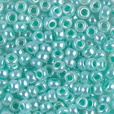 Earrings Peppy Beads Miyuki Seed Beads 60 Aqua Green Ceylon 0536