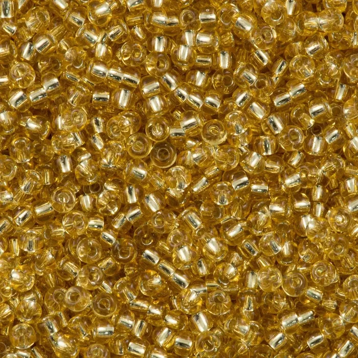 Earrings Peppy Beads Miyuki Seed Beads 60 Silver Lined Gold 0003