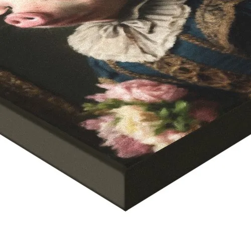 Earrings Piggy in Victorian Elegance Canvas Print ZAZZLE