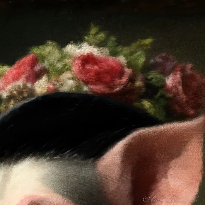 Earrings Piggy in Victorian Elegance Canvas Print ZAZZLE