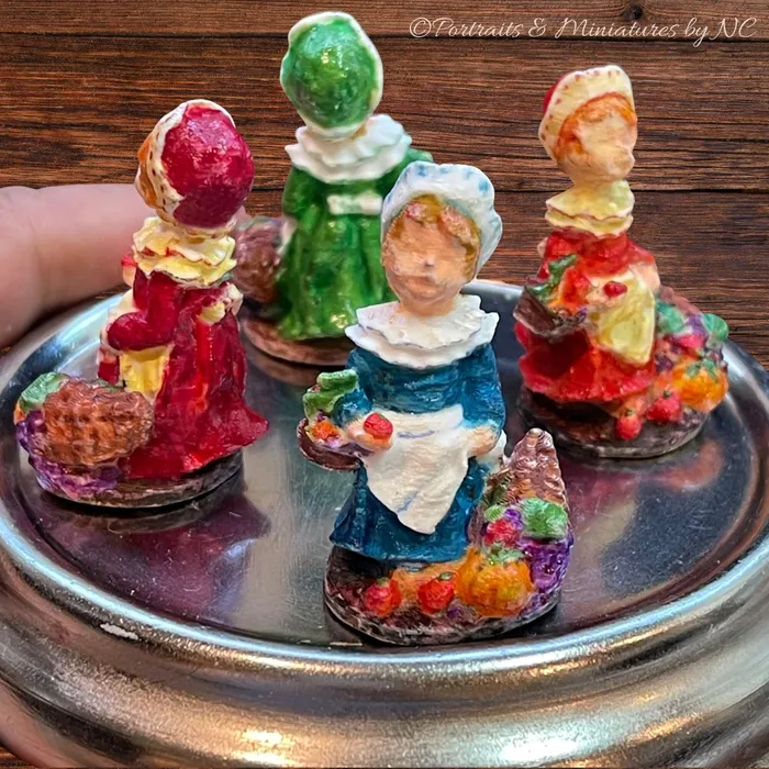 Earrings PortraitbyNC Miniature Thanksgiving Fall Figurine