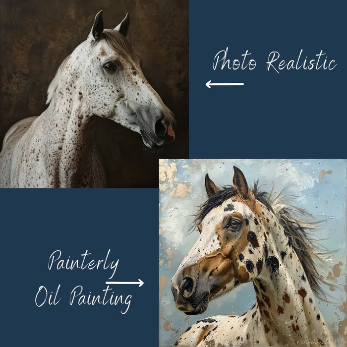 Earrings Portraits by NC Appaloosa Horse Portrait in Oil