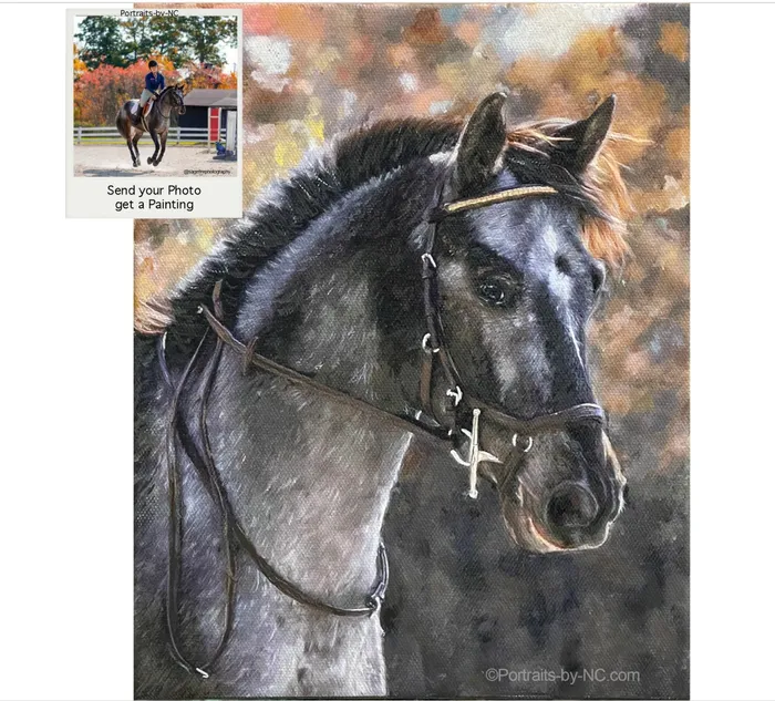 Earrings Portraits by NC Appaloosa Horse Portrait in Oil