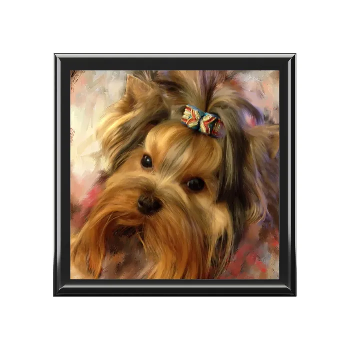 Earrings Portraits by NC Jewelry Keepsake Box Yorkie Lacquered Box