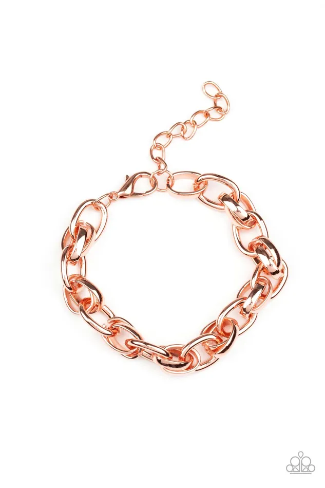 Earrings Rookie Roulette Copper Paparazzi Accessories