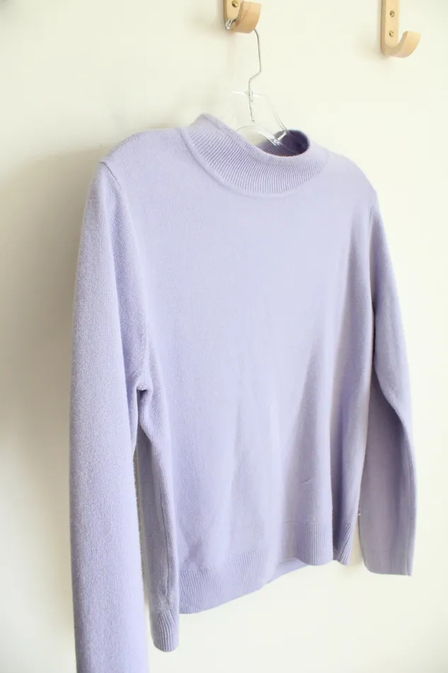 Earrings Sag Harbor Lavender Mock Neck Sweater L Petite Sag Harbor