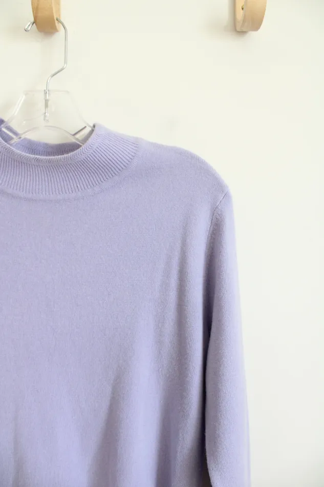 Earrings Sag Harbor Lavender Mock Neck Sweater L Petite Sag Harbor
