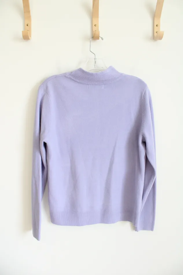 Earrings Sag Harbor Lavender Mock Neck Sweater L Petite Sag Harbor