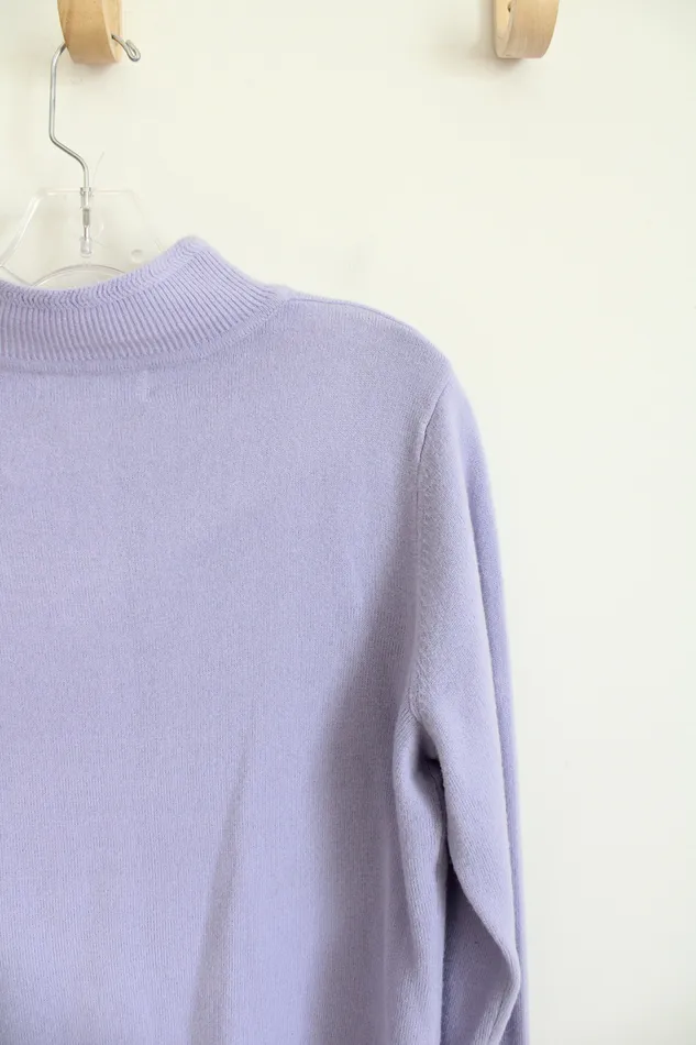 Earrings Sag Harbor Lavender Mock Neck Sweater L Petite Sag Harbor