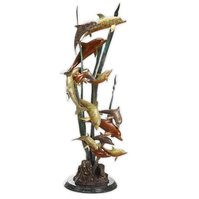 Earrings SANPACIFICINTL Dozen Dolphin Pod Seascape Brass Sculpture by San Pacific International Earrings SANPACIFICINTL Dozen Dolphin Pod Seascape Brass Sculpture by San Pacific International