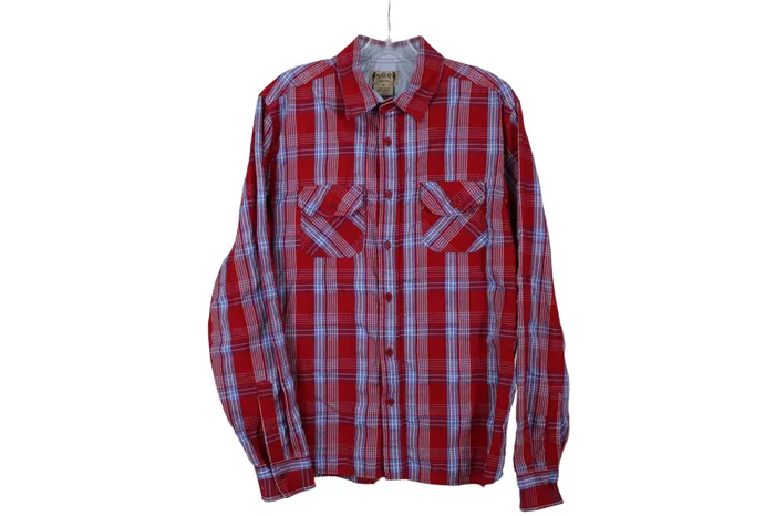 Earrings SGR Apparel SGR Apparel Red Plaid Shirt M