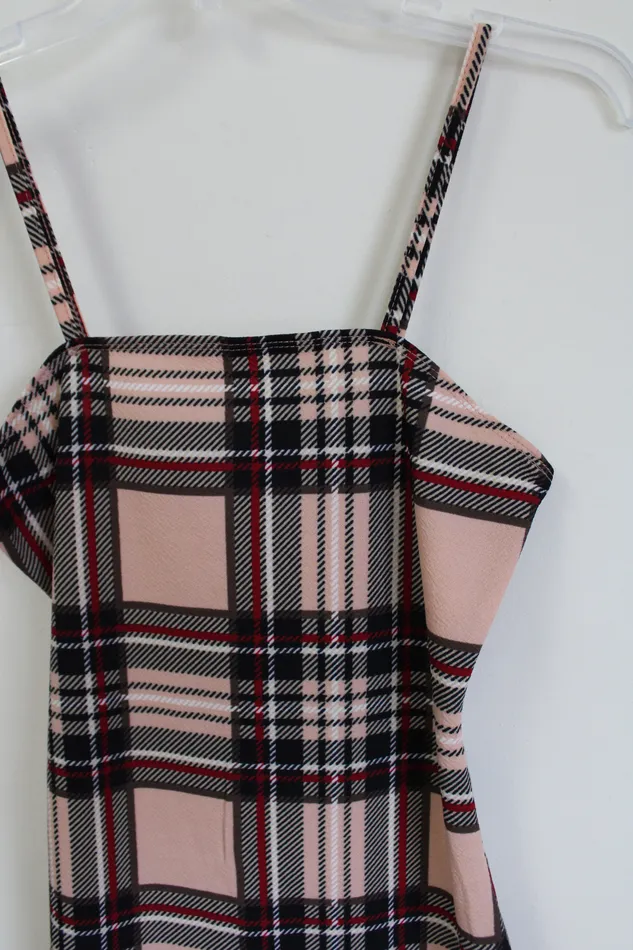 Earrings Shein Shein Plaid Fitted Cami Dress S