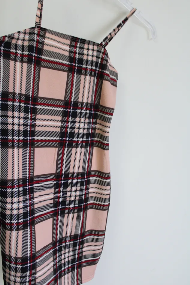 Earrings Shein Shein Plaid Fitted Cami Dress S