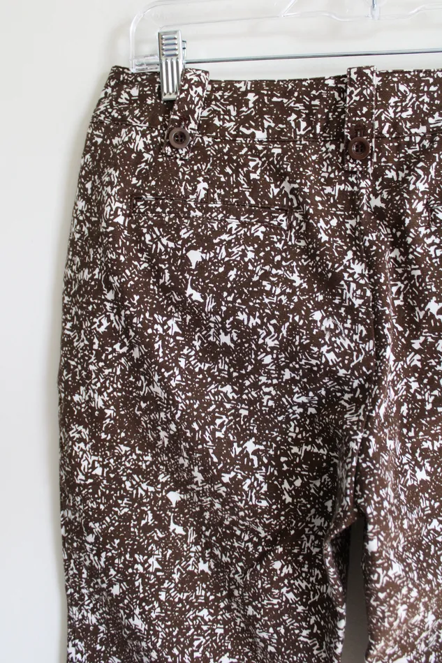 Earrings Talbots Stretch Brown Patterned Cotton Capri 8 Petite Talbots