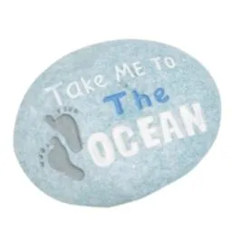 Earrings THEBEACHCOMBER Beachcomber Pebble Footprints Resin Decoration