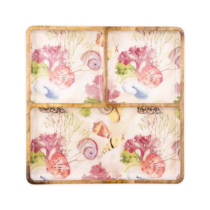 Earrings THEBEACHCOMBER Beachcombers Vilano Bay 3Compartment Serving Tray
