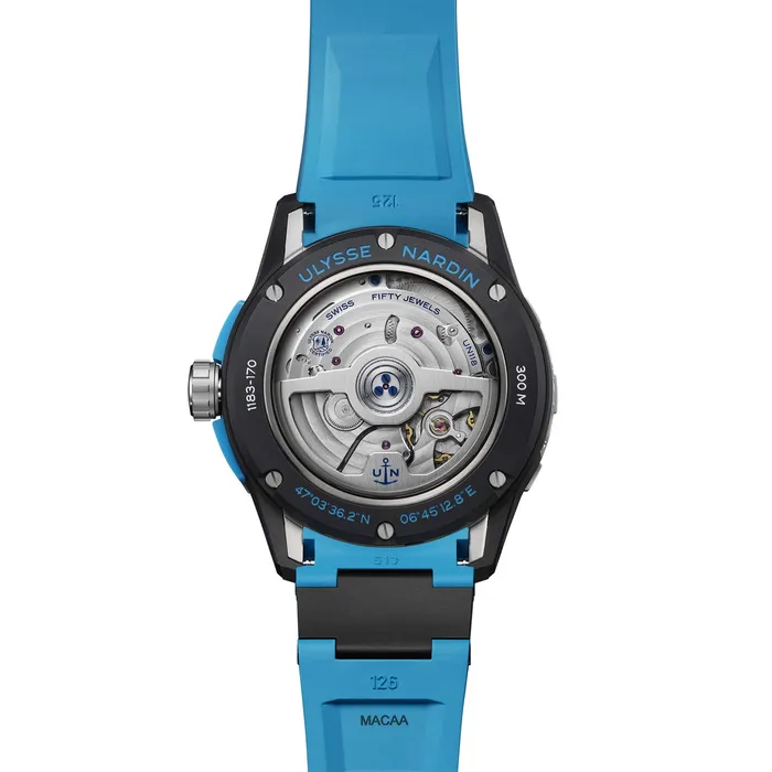 Earrings Ulysse Nardin Diver Net Azure 44mm Steel Watch Ulysse Nardin