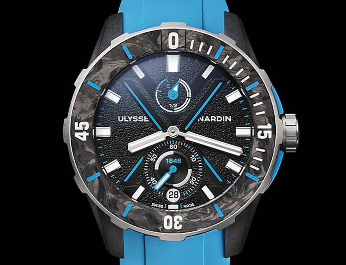 Earrings Ulysse Nardin Diver Net Azure 44mm Steel Watch Ulysse Nardin
