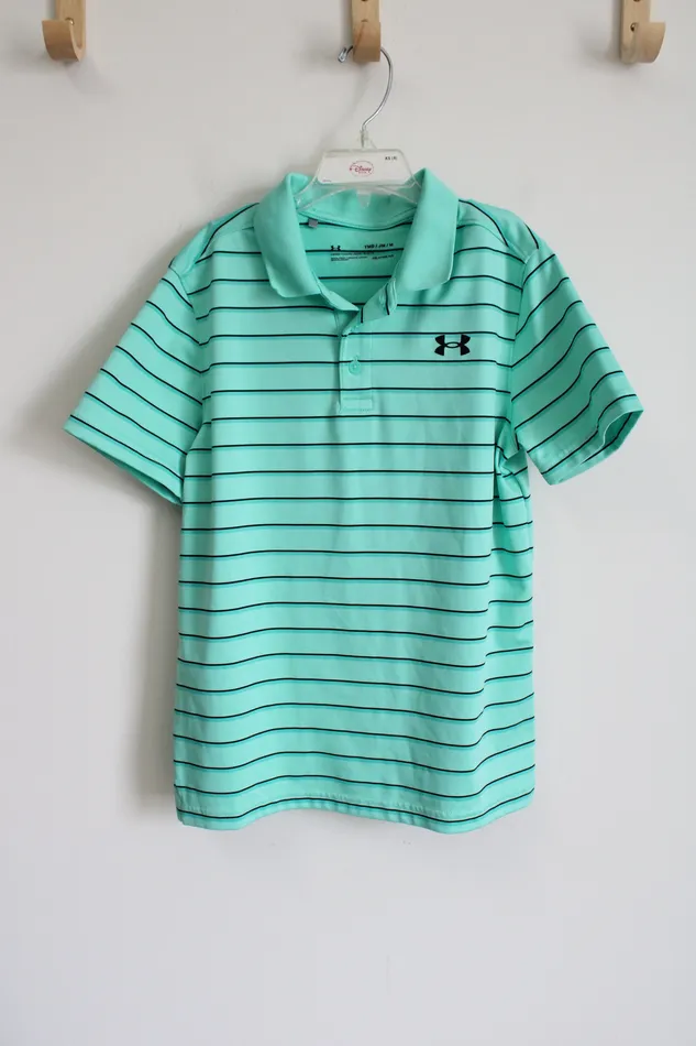 Earrings Under Armour Under Armour Green Striped Polo Youth M 78