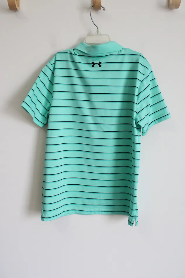 Earrings Under Armour Under Armour Green Striped Polo Youth M 78
