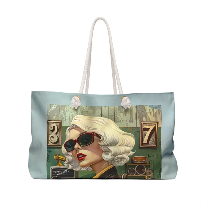 Earrings Weekender Tote Bag Tool Time Blonde Printify
