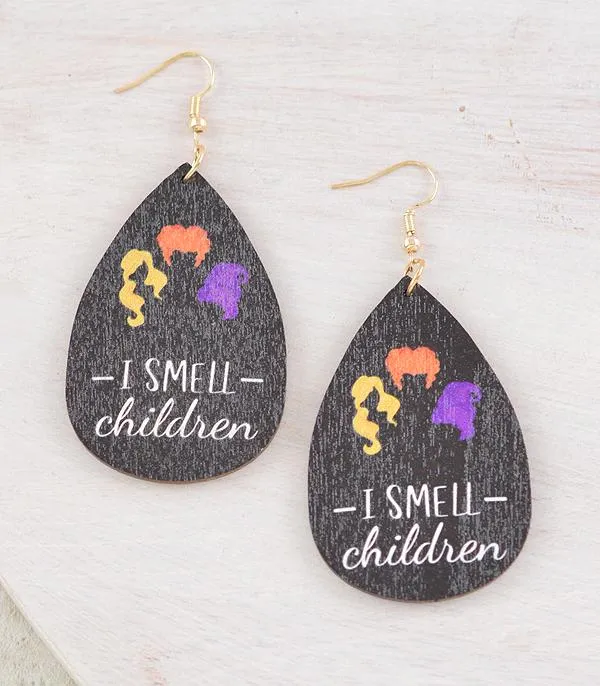Earrings YKT SANDERSON SISTERS I SMELL CHILDREN TEARDROP EARRINGS