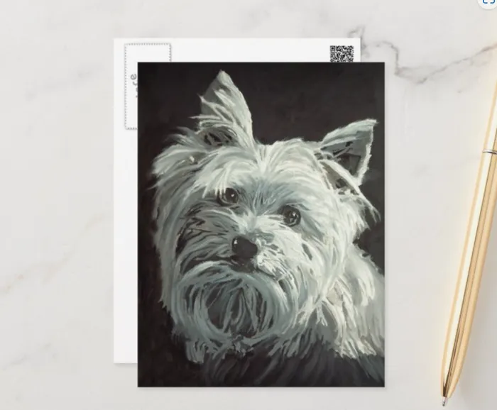 Earrings Yorkie Postcard ZAZZLE