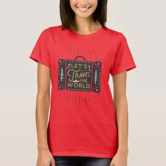 Earrings ZAZZLE World Travel Unisex TShirt