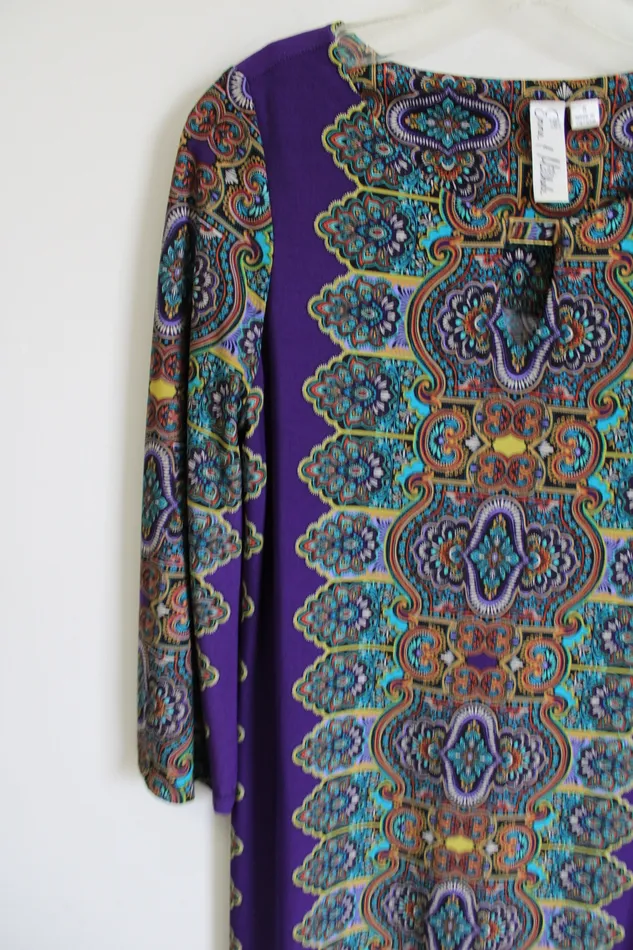 Emma Michele Purple Dress S Emma Michele Earrings