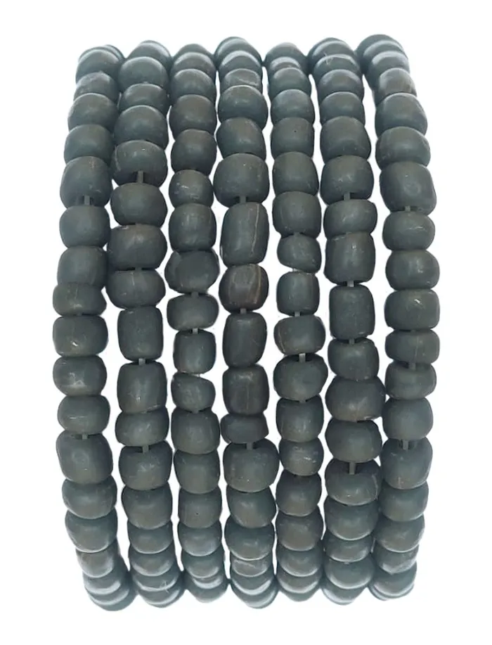 Erika Pea Earrings Mona Island Layered Glass Bead Cuff