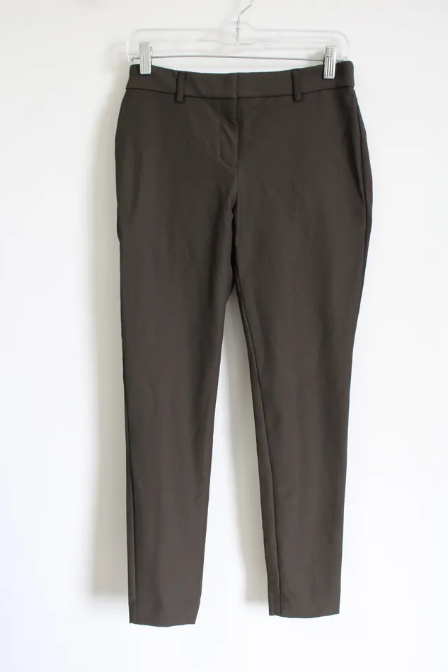 Express Olive Green Stretch Slim Fit Pants 4 Express Earrings