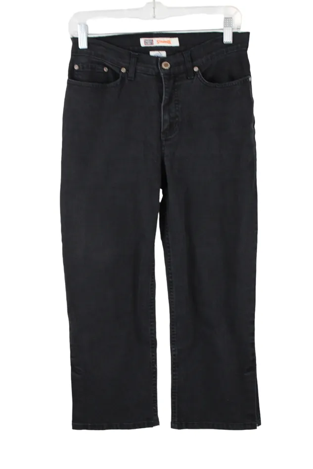 Faded Glory Faded Glory Stretch Black Ankle Jeans 6 Rings