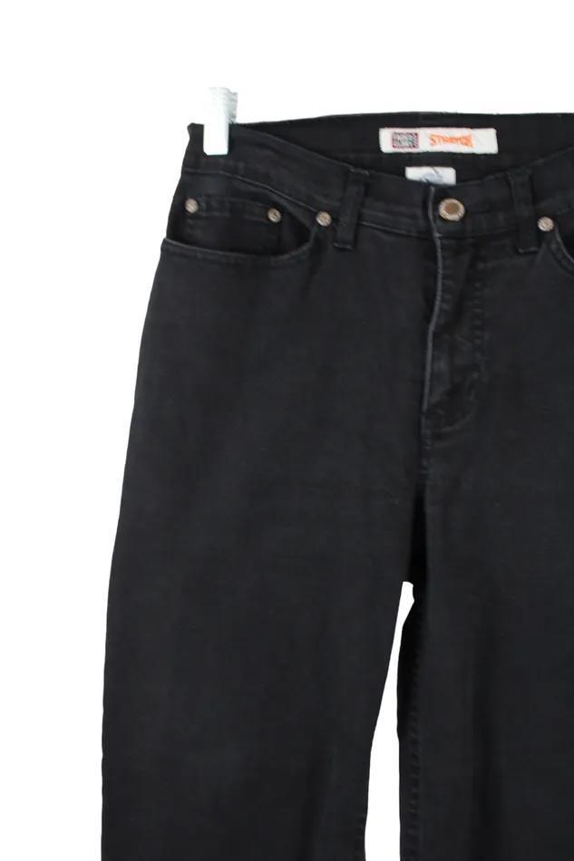 Faded Glory Faded Glory Stretch Black Ankle Jeans 6 Rings