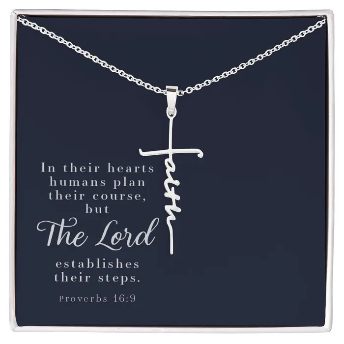 Faith Cross Necklace Proverbs 169 ShineOn Fulfillment Necklaces