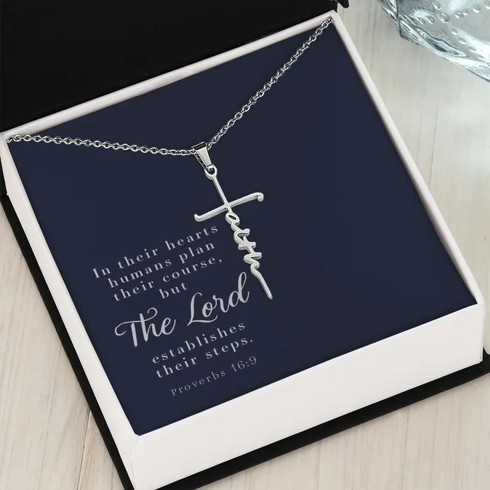 Faith Cross Necklace Proverbs 169 ShineOn Fulfillment Necklaces