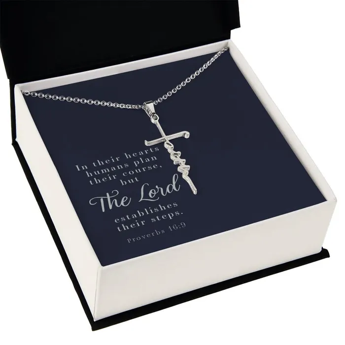 Faith Cross Necklace Proverbs 169 ShineOn Fulfillment Necklaces