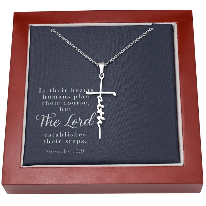 Faith Cross Necklace Proverbs 169 ShineOn Fulfillment Necklaces