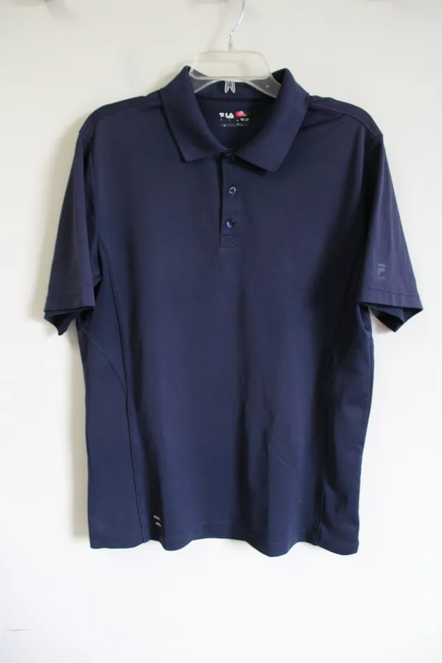 Fila Sport Golf Navy Blue Polo Shirt L Fila Rings