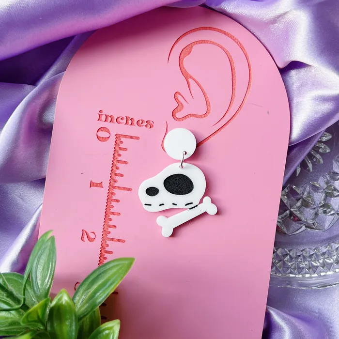 Fossil Bones Acrylic Earrings Keychains Pins KGF Jewelry Earrings Fossil Bones Acrylic Earrings Keychains Pins KGF Jewelry Earrings