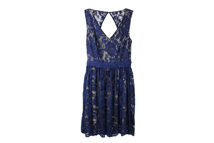 Francescas Blue Lace Dress XXS Francescas Rings