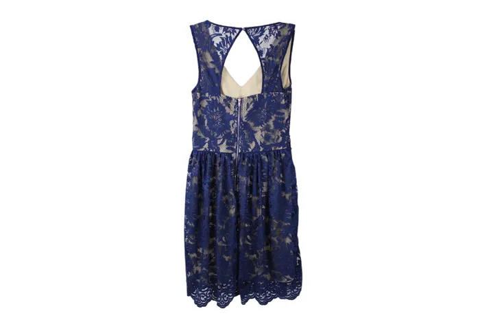 Francescas Blue Lace Dress XXS Francescas Rings